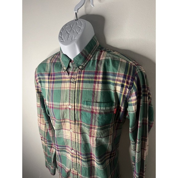 Supreme Plaid Shirt Size Large Long Sleeve Button Down Authentic